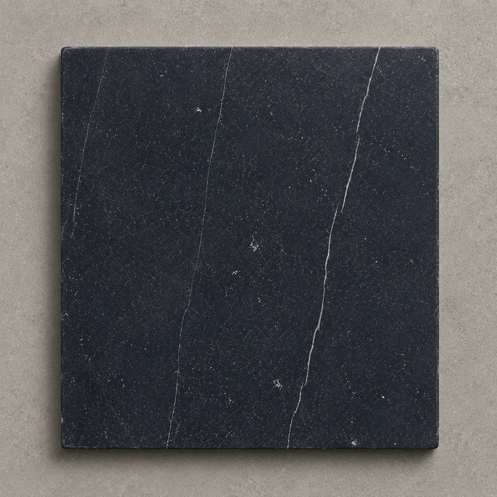 Nero Marquina Marble Tile 150x150 | Tumbled Black Stone Tile