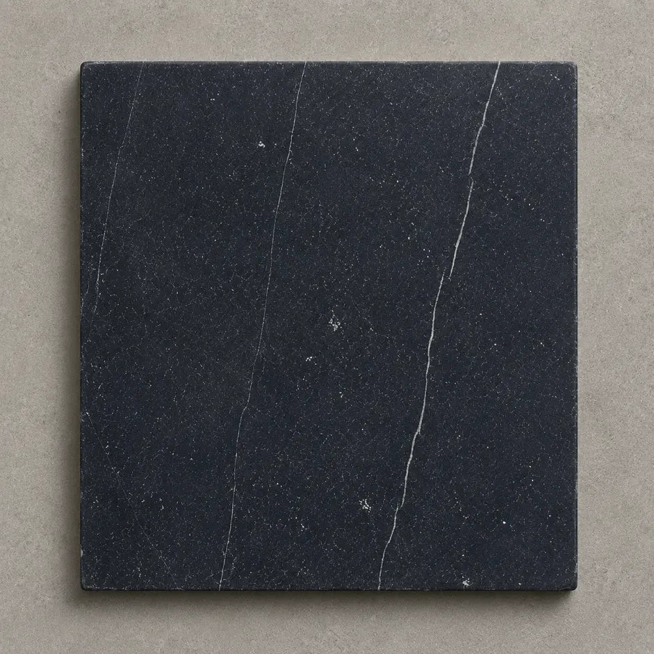 Nero Marquina Marble Tile 150x150 | Tumbled Black Stone Tile