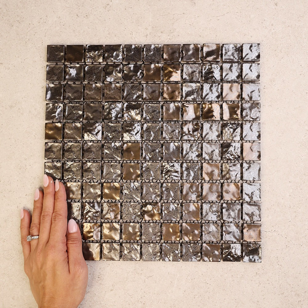 Regia Series Metallic Japanese 25x25 Mosaic Tile