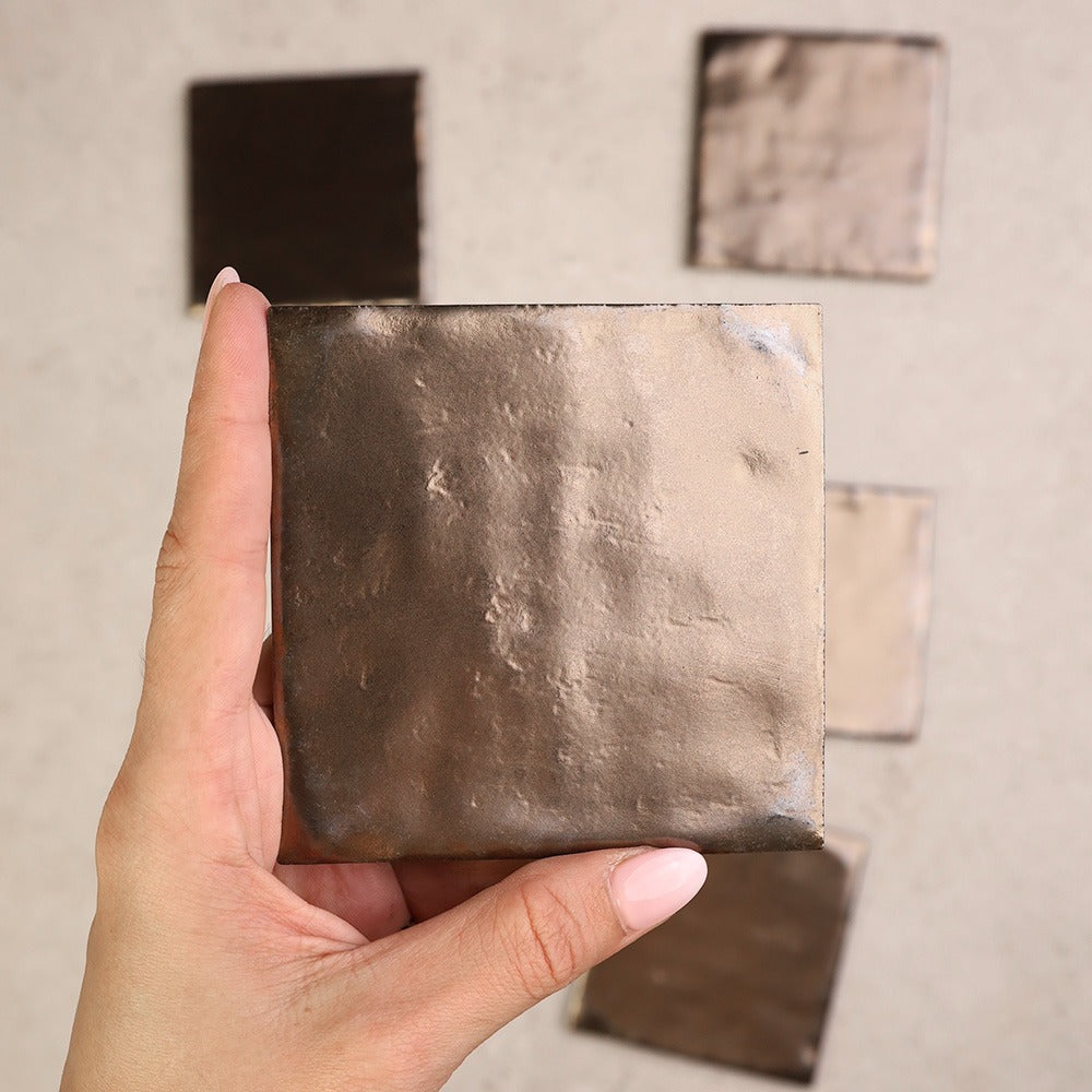 Regia Series Japanese Tile in Bronze, Gloss finish