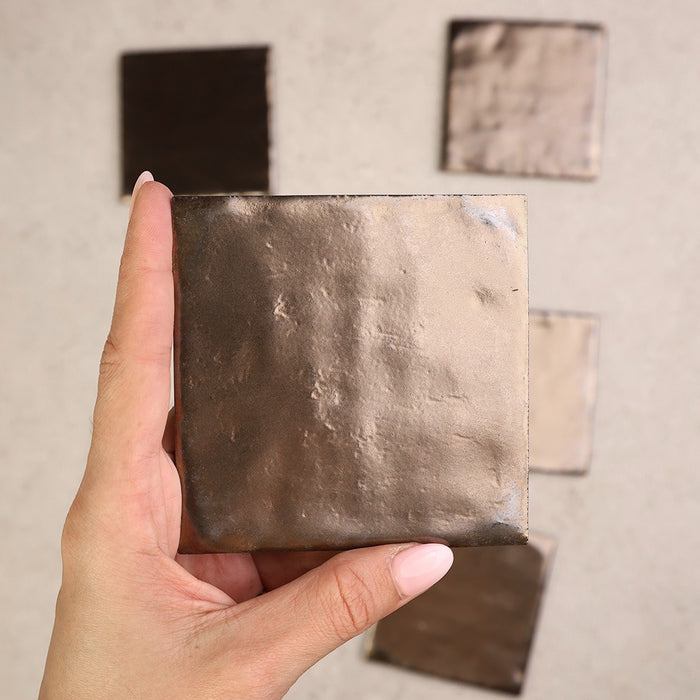 Regia Series Japanese Tile in Bronze, Gloss finish