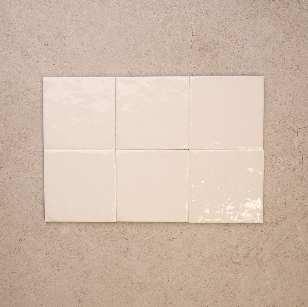 Regia Series Japanese Tile in White, Gloss finish
