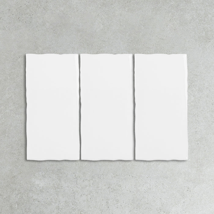 Rustic White Handmade Subway Tile – Gloss finish