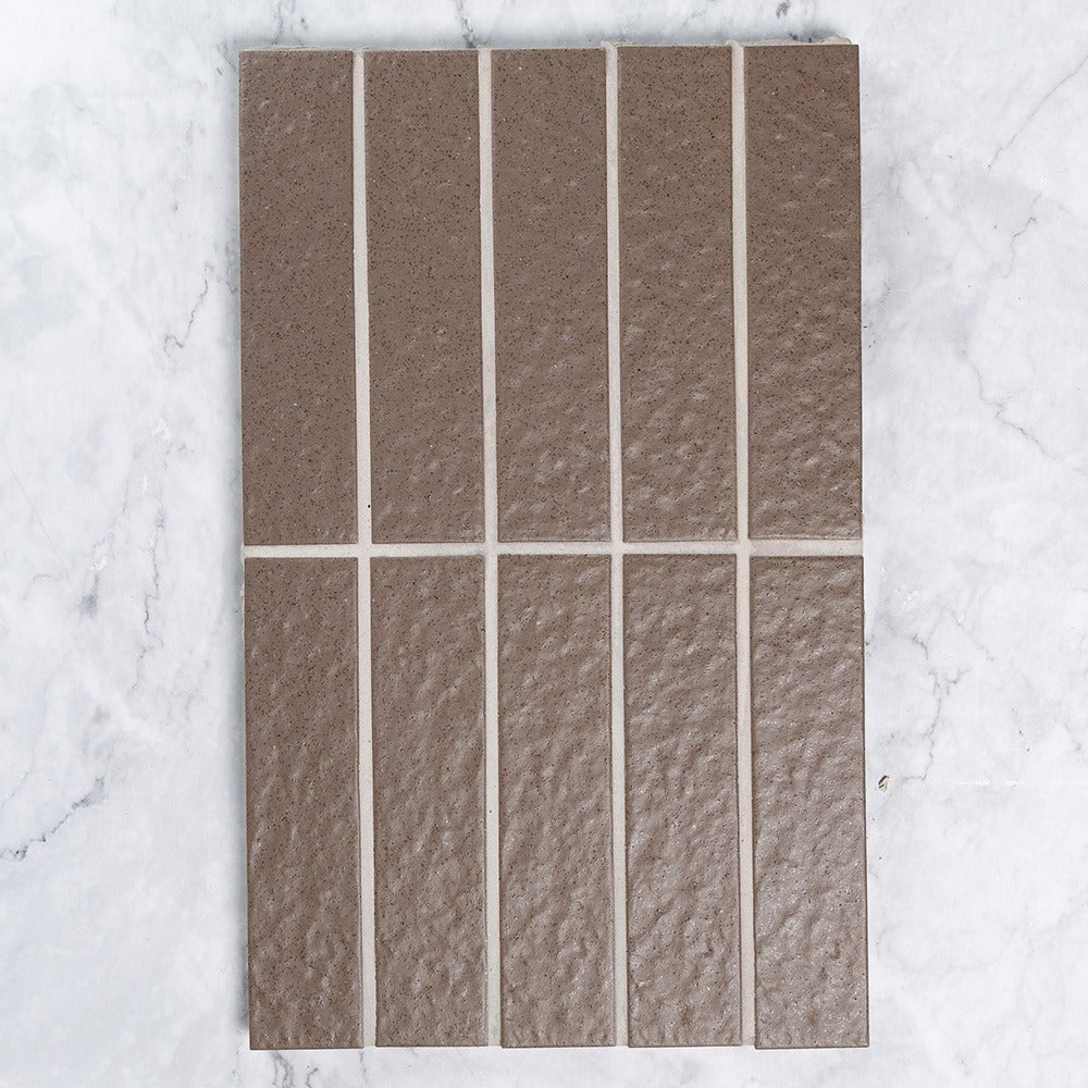 Kazoku Sabi Matt Glazed Japanese Mosaic Tille in Coffee