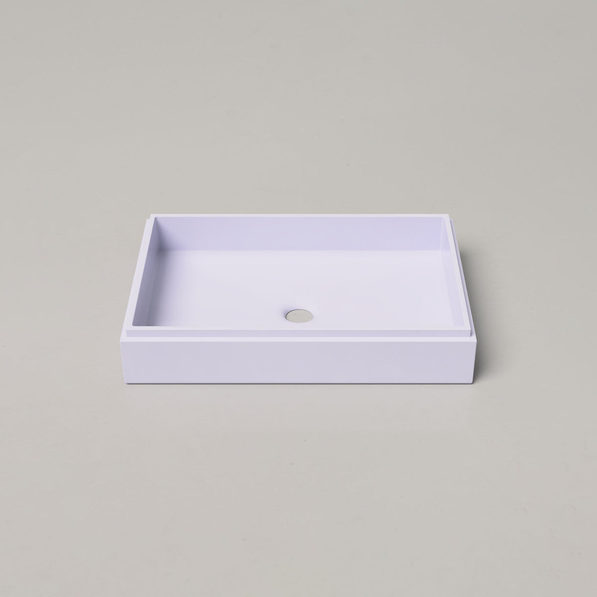 Nood Co Stepp Rectangle Concrete Basin in Lilac | Nood Co