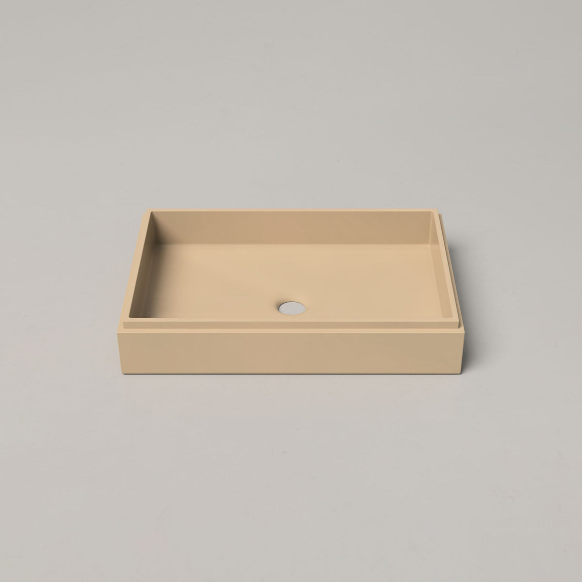 Nood Co Stepp Rectangle Concrete Basin in Sand | Nood Co
