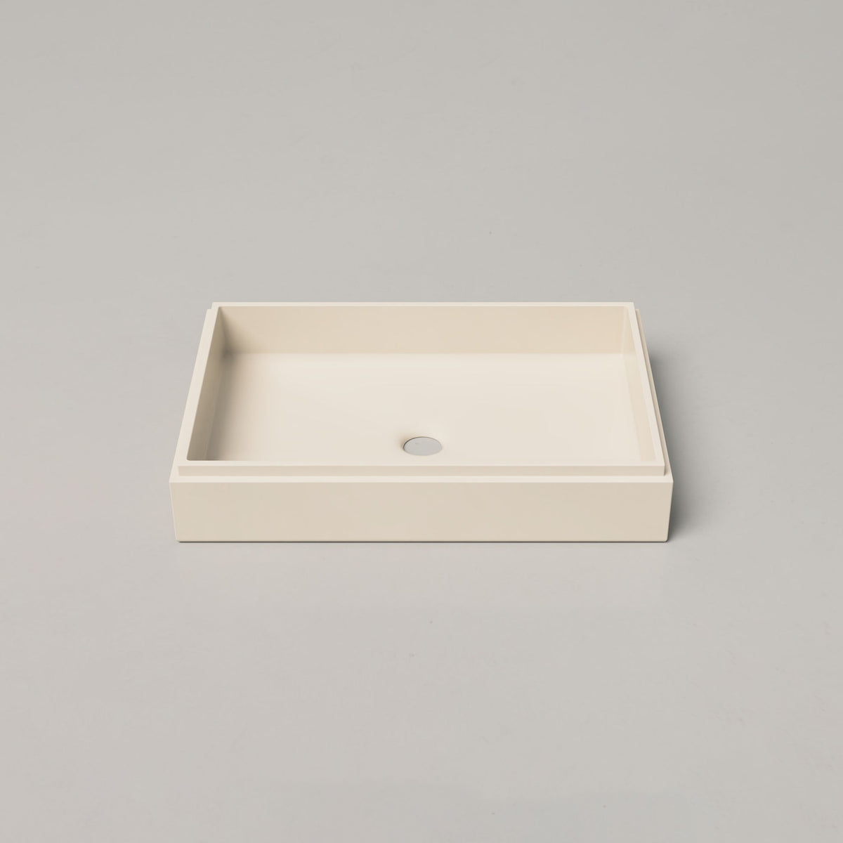 Nood Co Stepp Rectangle Concrete Basin in Wheat | Nood Co