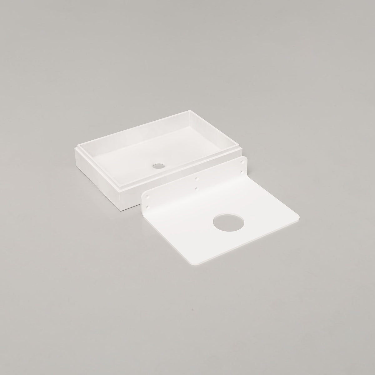 Nood Co Stepp Rectangle Concrete Basin in Ivory | Nood Co