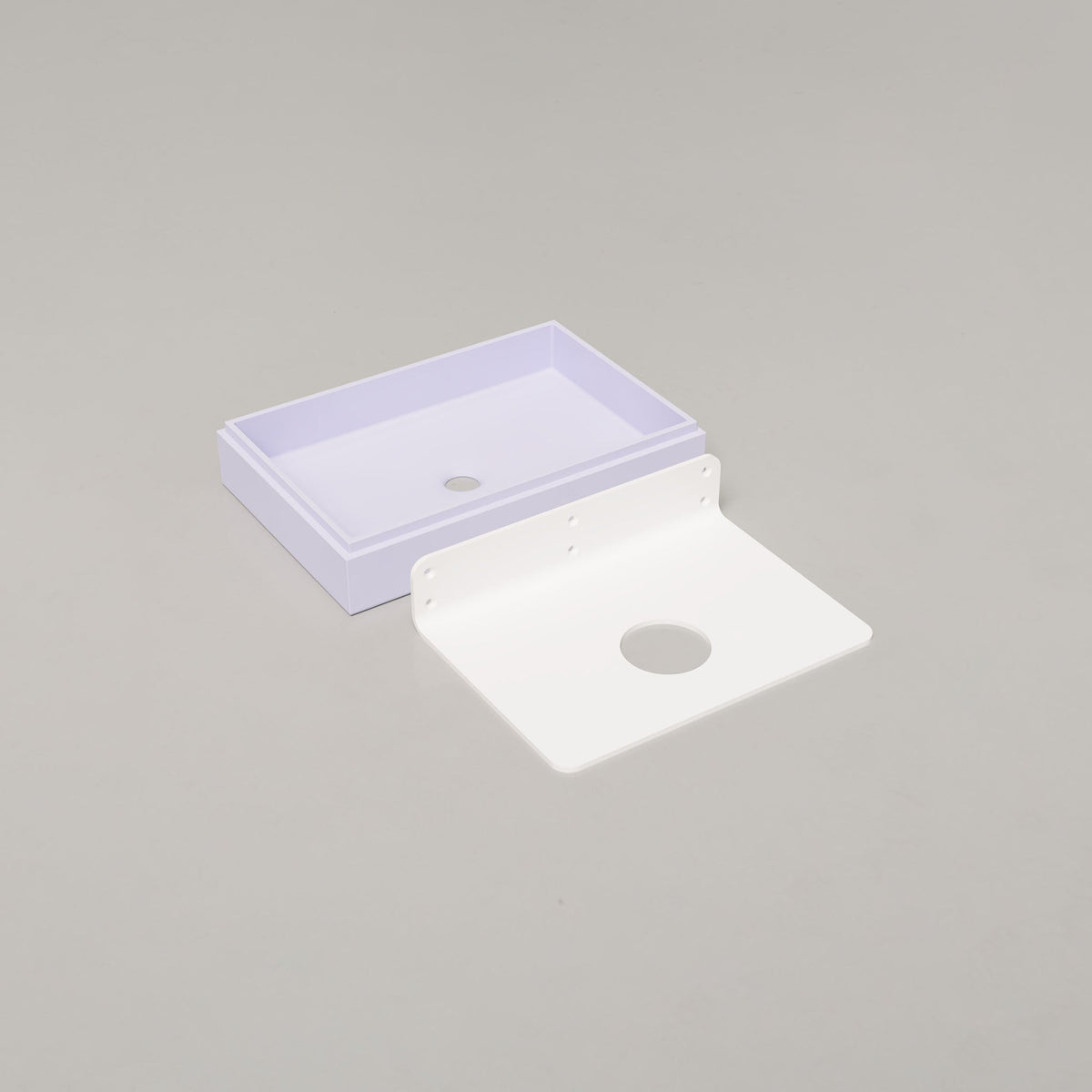 Nood Co Stepp Rectangle Concrete Basin in Lilac | Nood Co