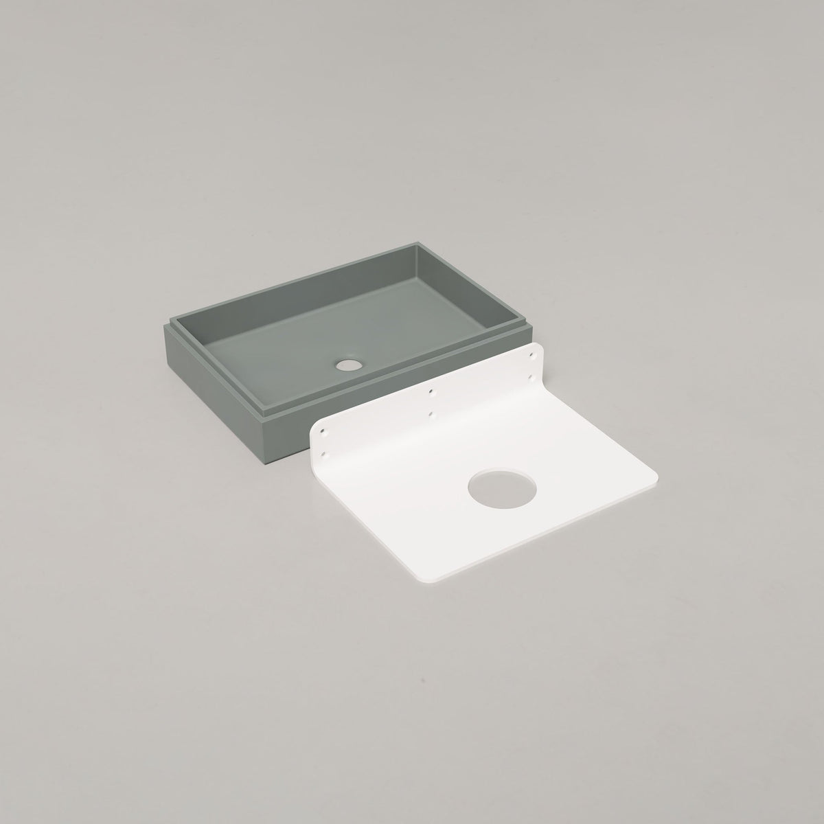 Nood Co Stepp Rectangle Concrete Basin in Rowboat | Nood Co
