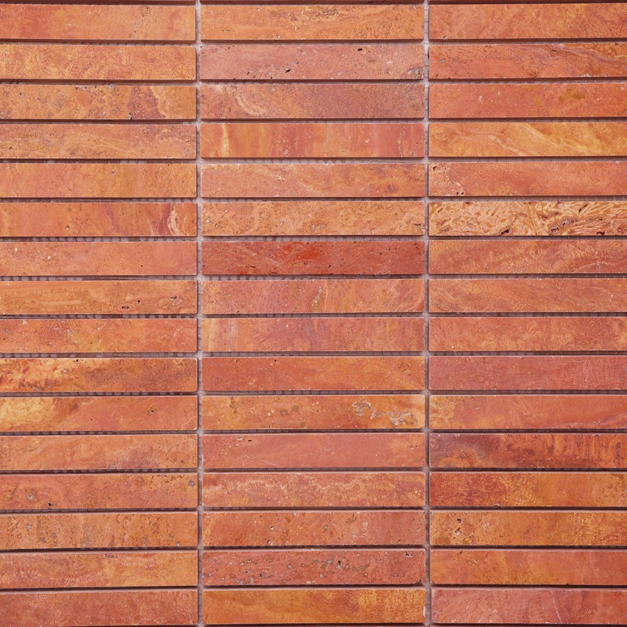 Travertine Stack Mosaic | Tumbled, Honed & Brushed Natural Stone