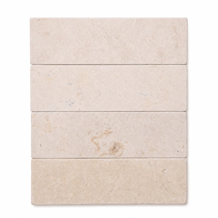 Subway Utica Tumbled Marble Tile 45x150 in Beige