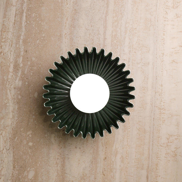 Lunara Shelby Ceramic Wall Light in Gloss Green #Colour_Gloss Green