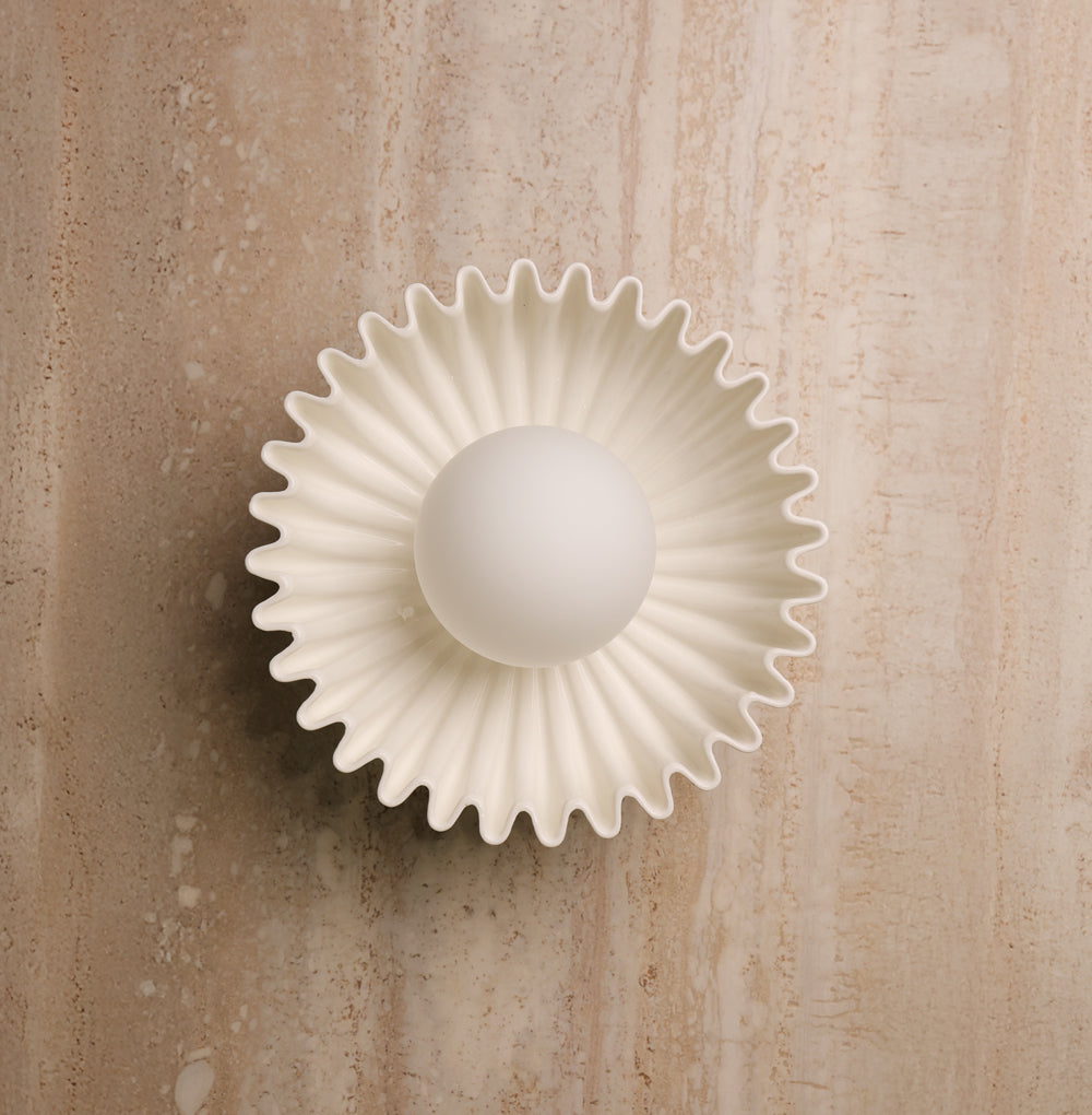 Gloss White - Lunara Shelby Ceramic Wall Light
