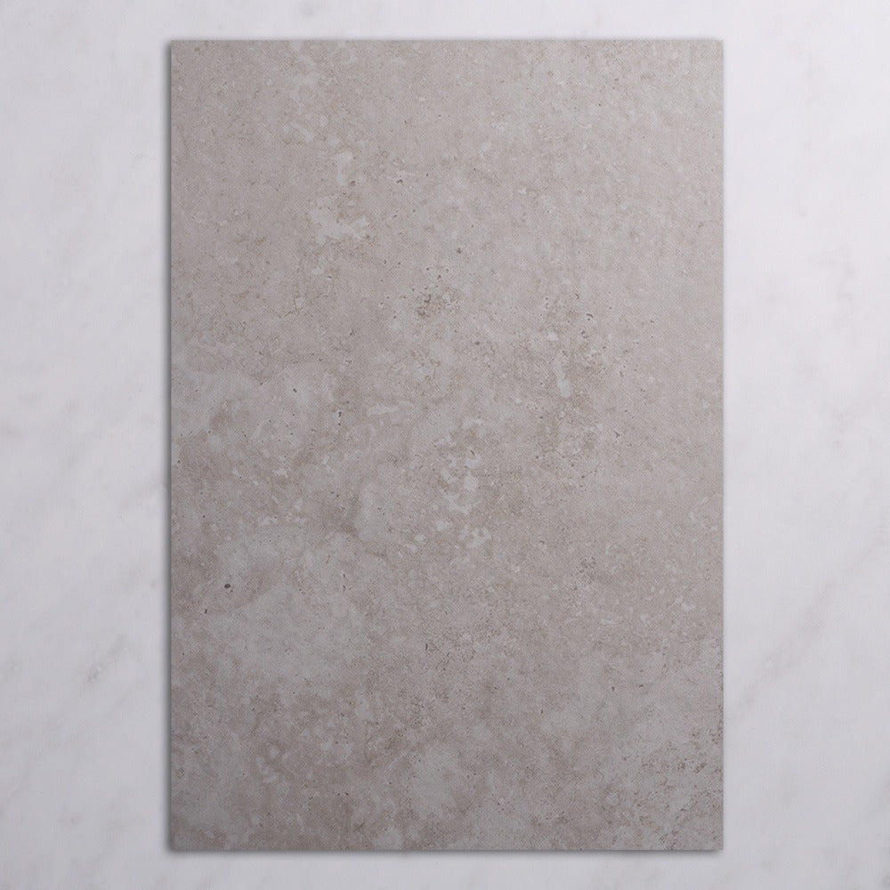Alps Porcelain Floor & Wall Tile in Silver, Matt finish
