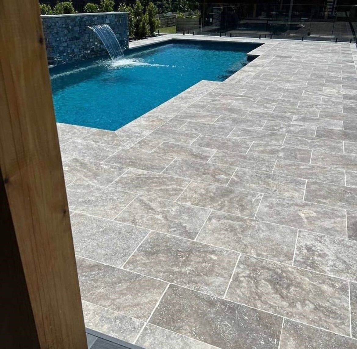 Travertine Silver Natural Stone Tile – Tumbled finish