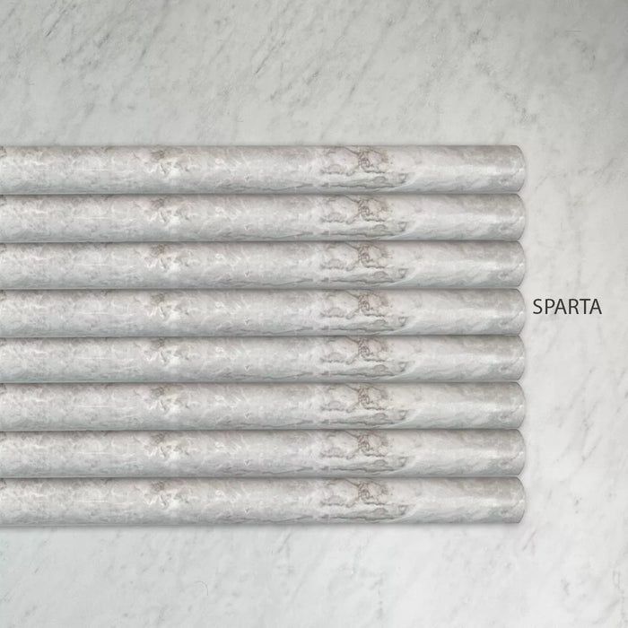 Convex Natural Stone Flutes in Sparta, Honed finish