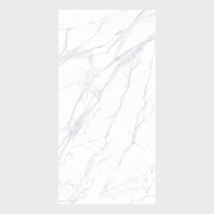 Statuario Venatino Full Body Porcelain MegaSlab in white, Honed finish