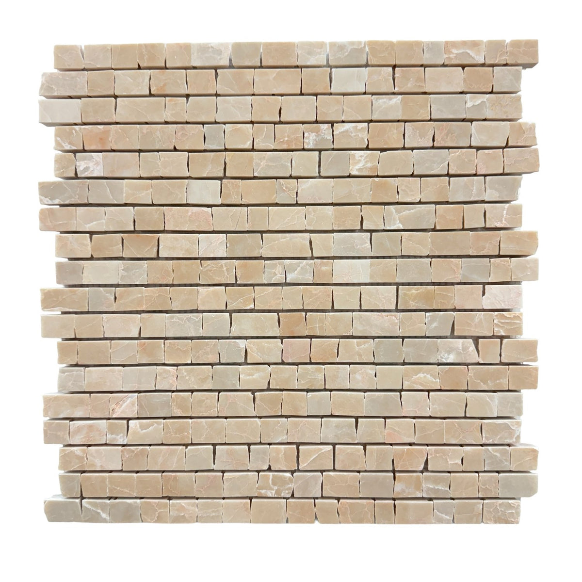 Rosso Split Edge Marble Mosaic | Honed Natural Stone