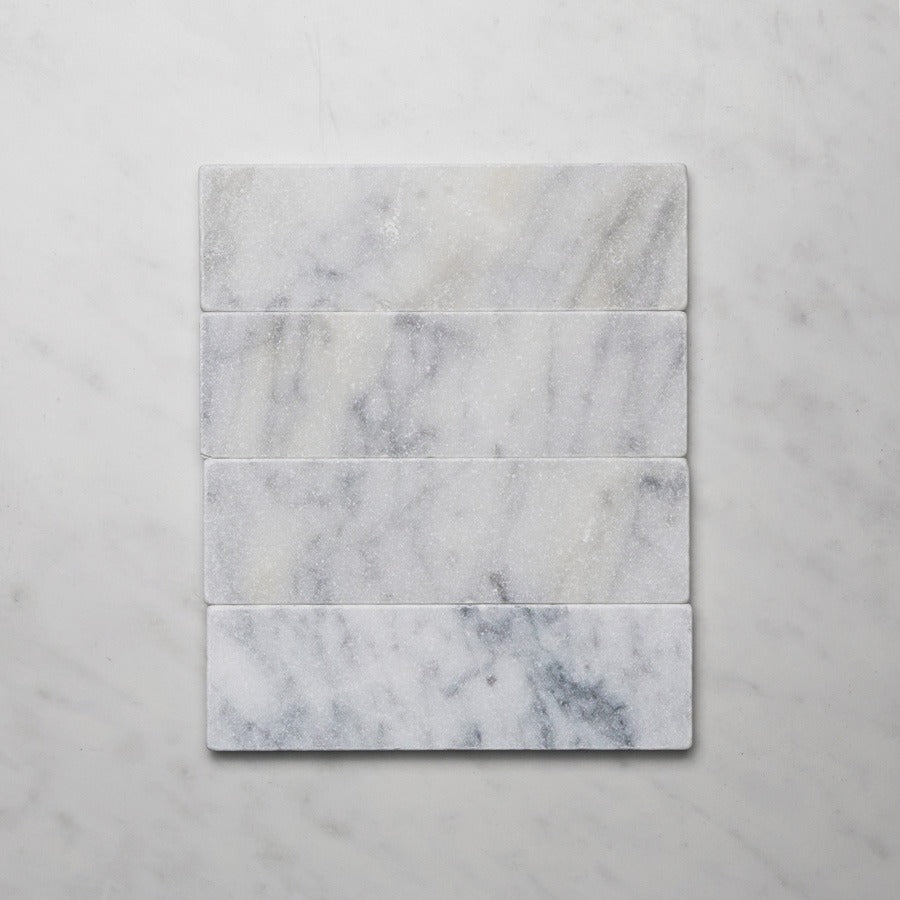 Carrara Subway Marble Tile & Mosaic | Tumbled & Honed Natural Stone
