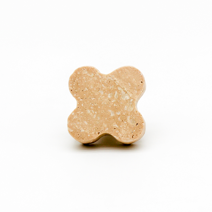 Stone Clover Cabinet Knob in Travertine | Zephra #Finish_Travertine