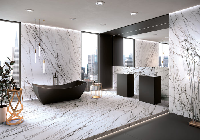 Lilac New York Megaslab 3200x1600x6mm in White, Natural finish
