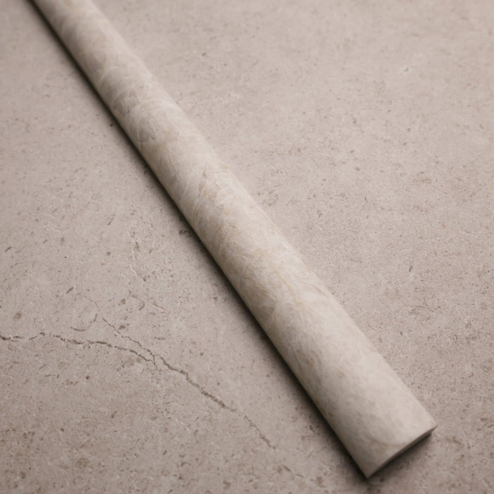 Taj Mahal Bamboo Natural Stone Flute in Cream, Honed finish