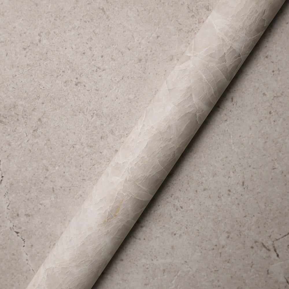Taj Mahal Bamboo Natural Stone Flute in Cream, Honed finish