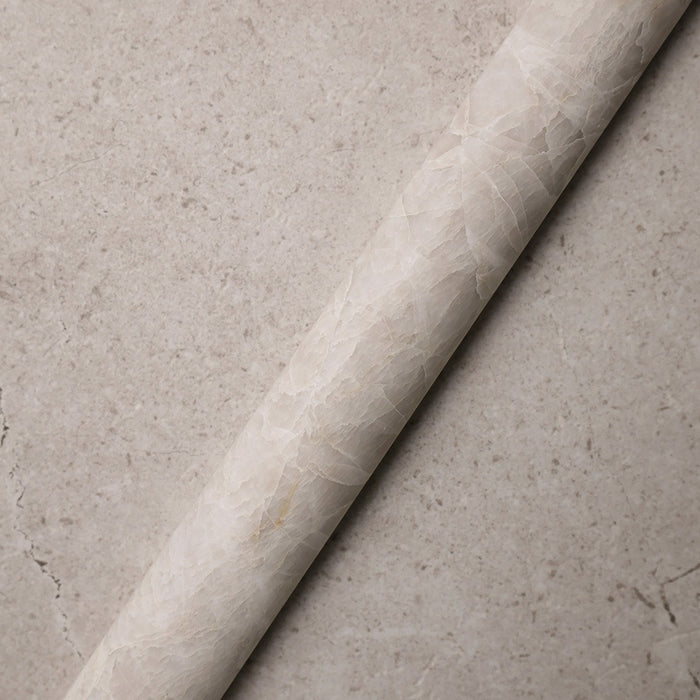 Taj Mahal Bamboo Natural Stone Flute in Cream, Honed finish