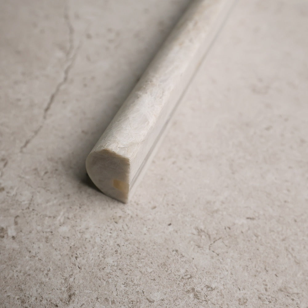 Taj Mahal Bamboo Natural Stone Flute in Cream, Honed finish