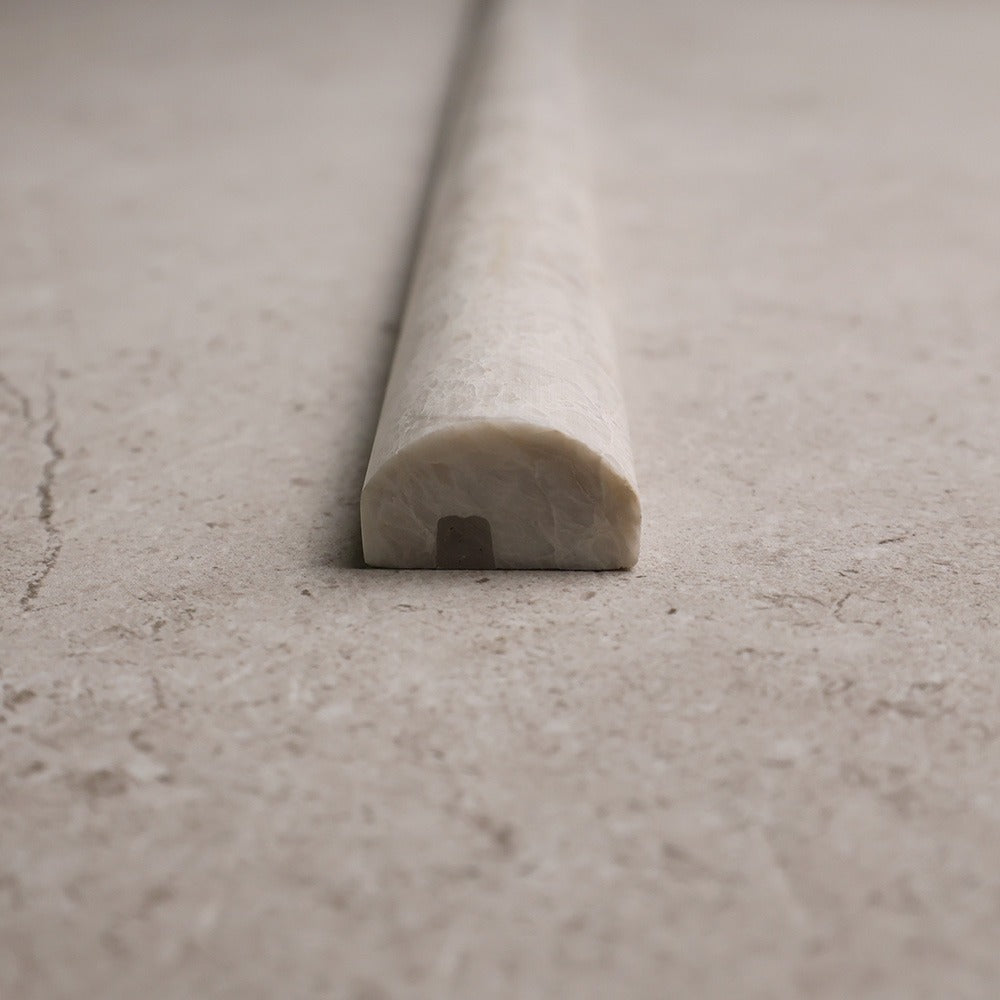 Taj Mahal Bamboo Natural Stone Flute in Cream, Honed finish
