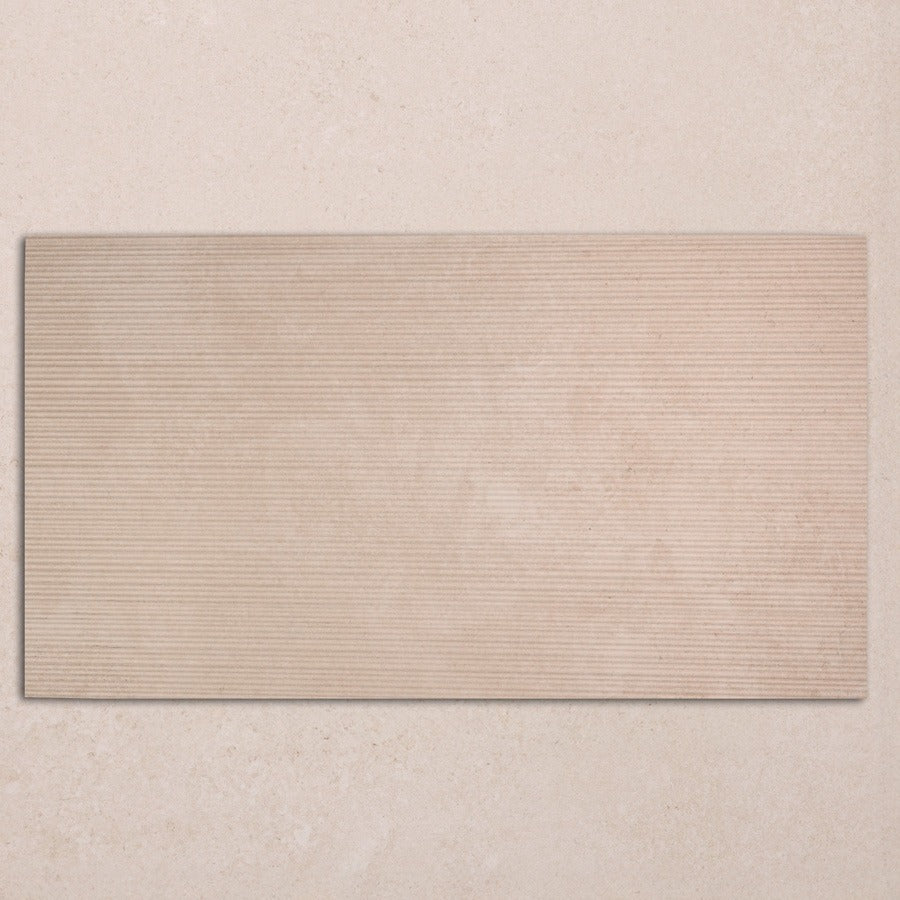 Travertine Soft Stone Porcelain Floor and Wall Tile in Beige, Matt & External finish