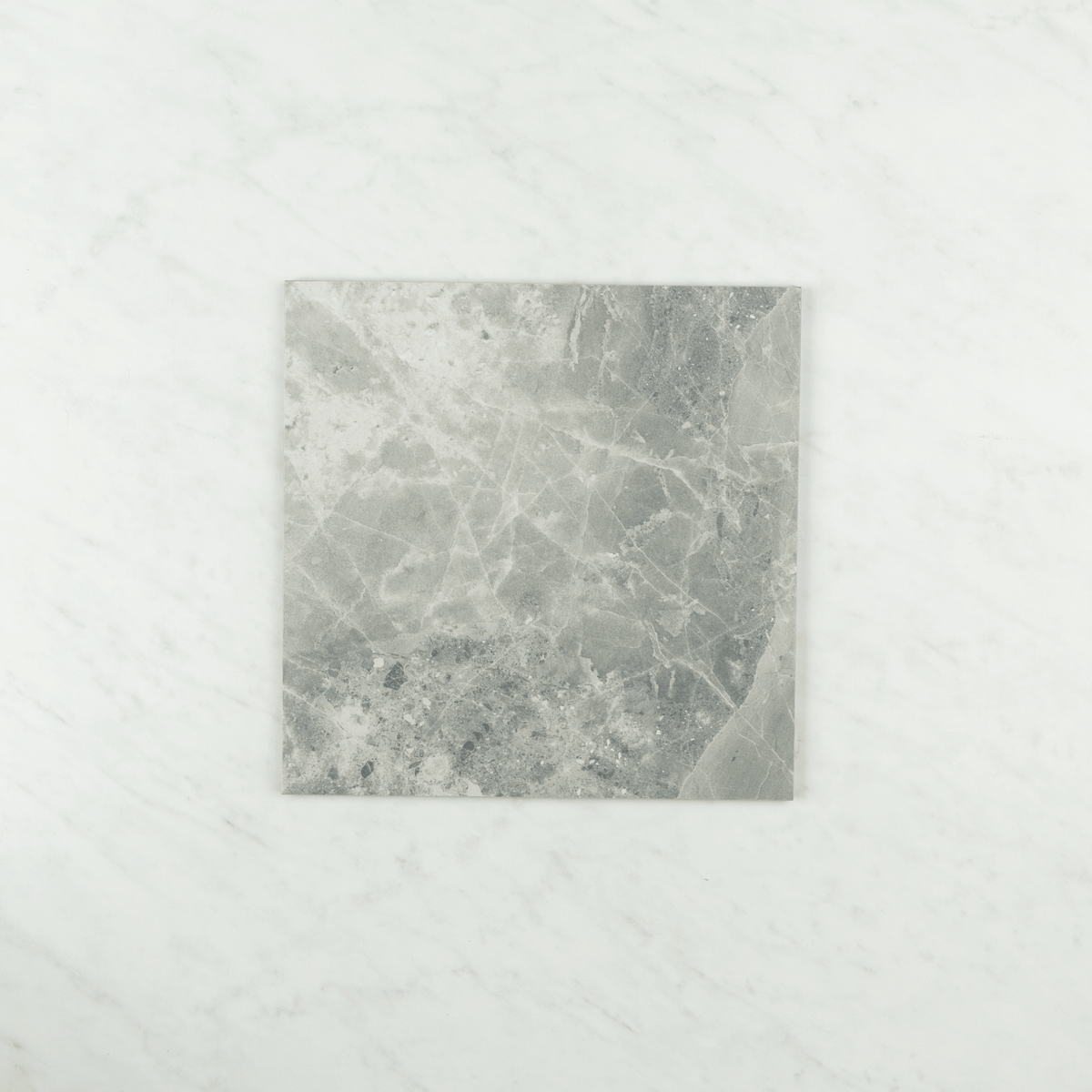 Tundra Stone Marble Look Porcelain Tile in Blue, Matt finish