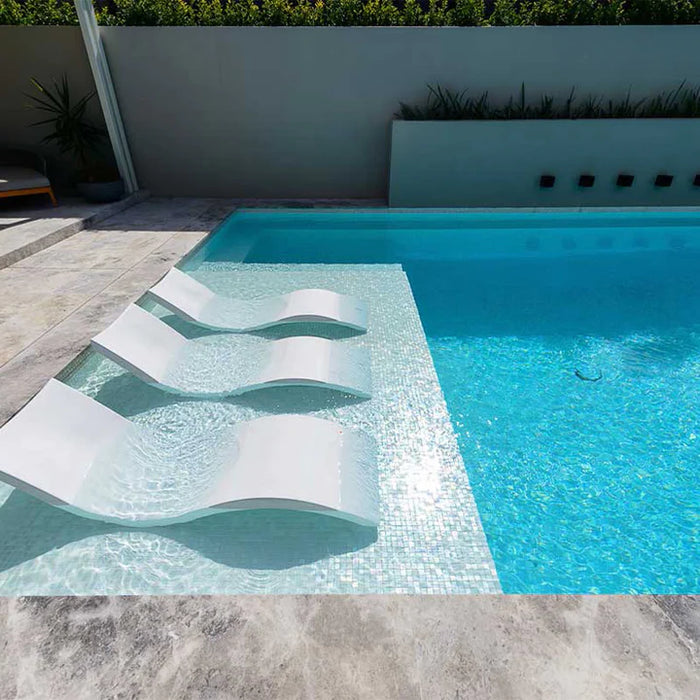 Ezarri Aus White Russian Pool Tile – Gloss finish