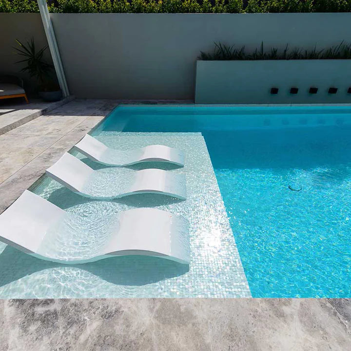 Ezarri Aus White Russian Pool Tile – Gloss finish