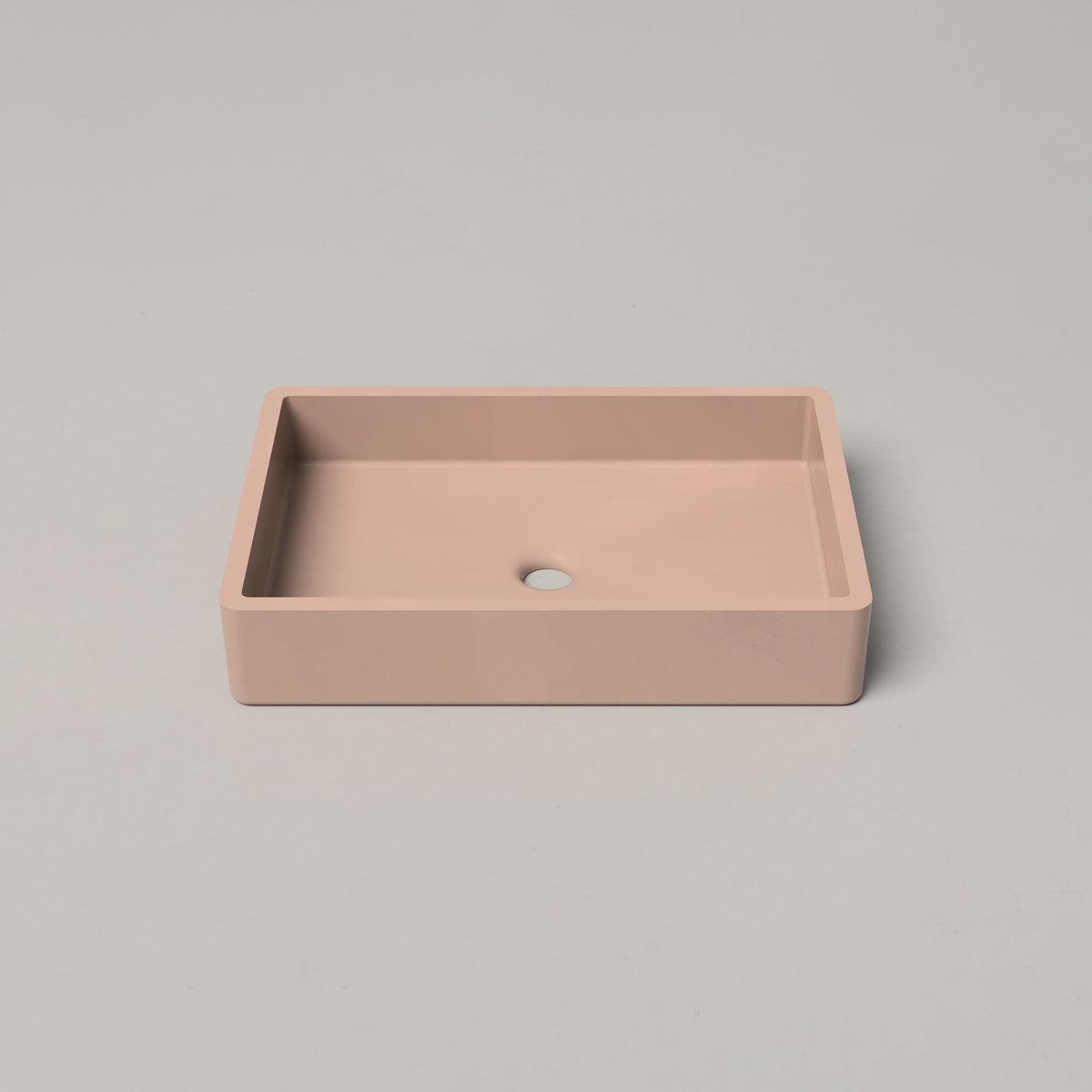 Nood Co Vesl Rectangle Concrete Basin in Blush Pink | Nood Co