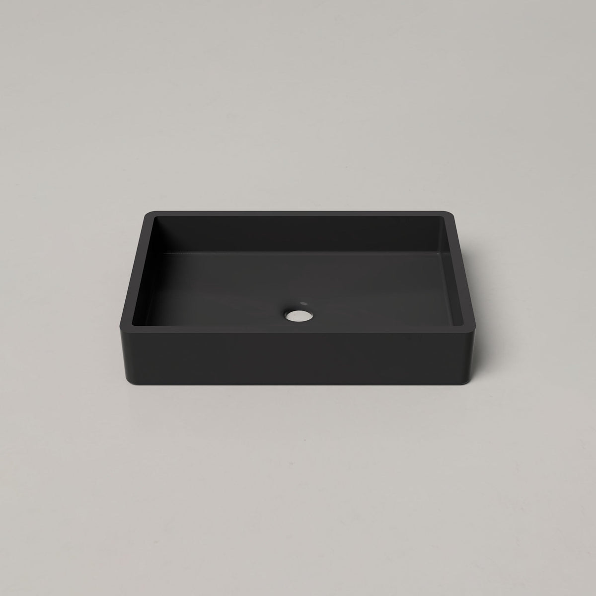 Nood Co Vesl Rectangle Concrete Basin in Charcoal | Nood Co