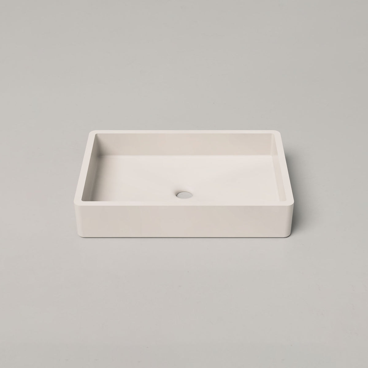 Nood Co Vesl Rectangle Concrete Basin in Morning Mist | Nood Co