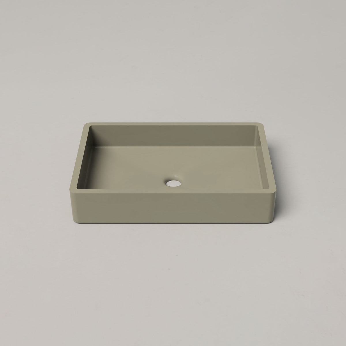 Nood Co Vesl Rectangle Concrete Basin in Sage | Nood Co