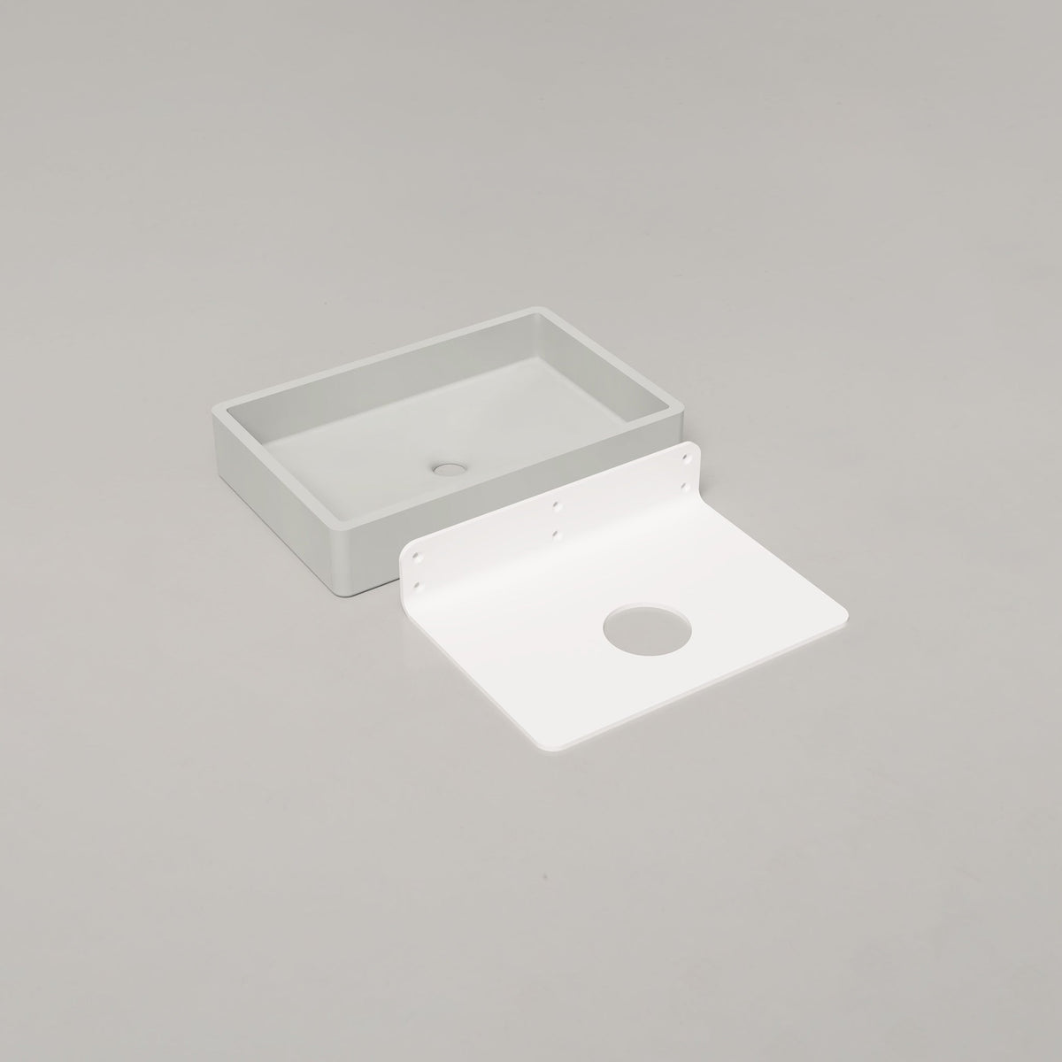 Nood Co Vesl Rectangle Concrete Basin in Cloud | Nood Co