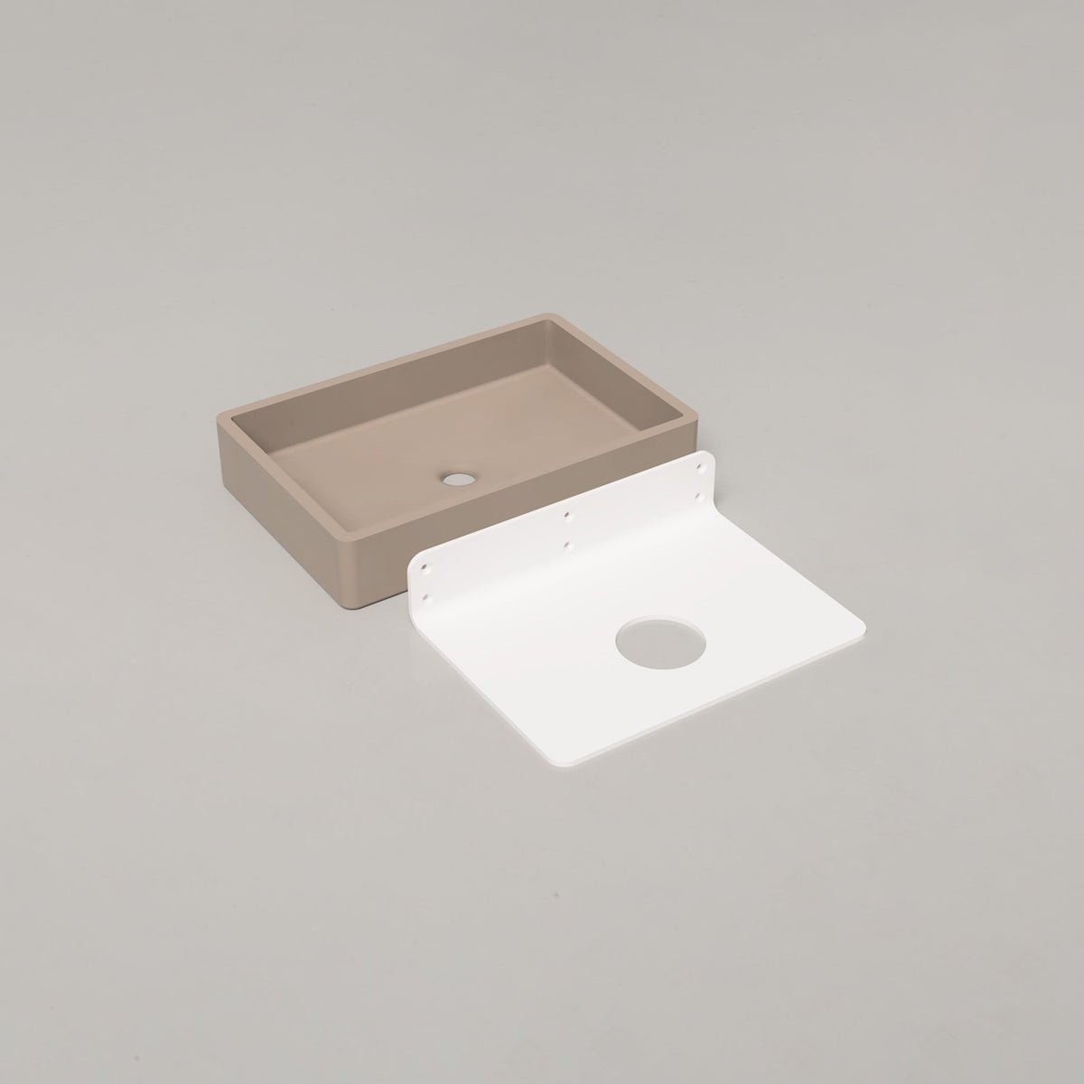 Nood Co Vesl Rectangle Concrete Basin in Karri | Nood Co