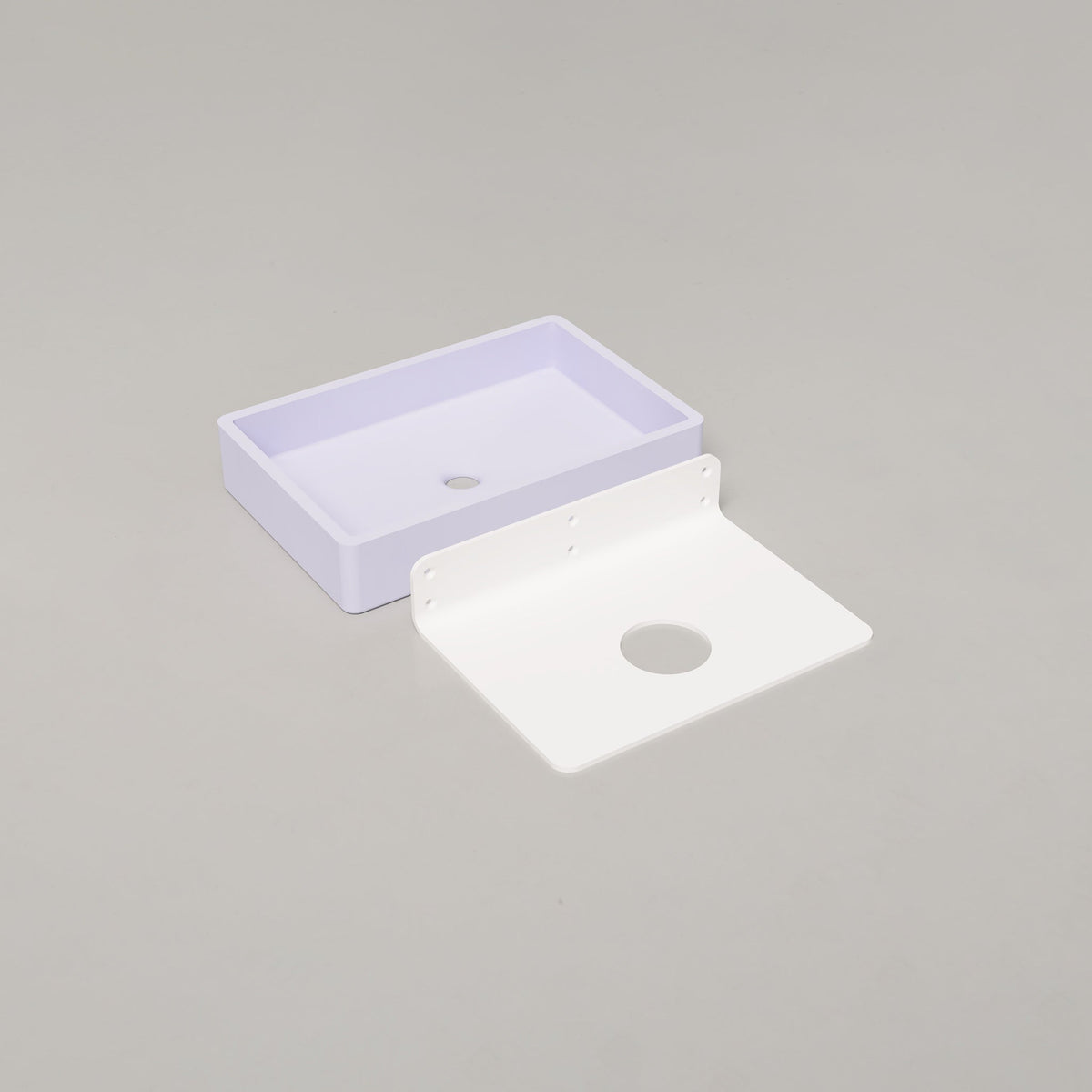 Nood Co Vesl Rectangle Concrete Basin in Lilac | Nood Co