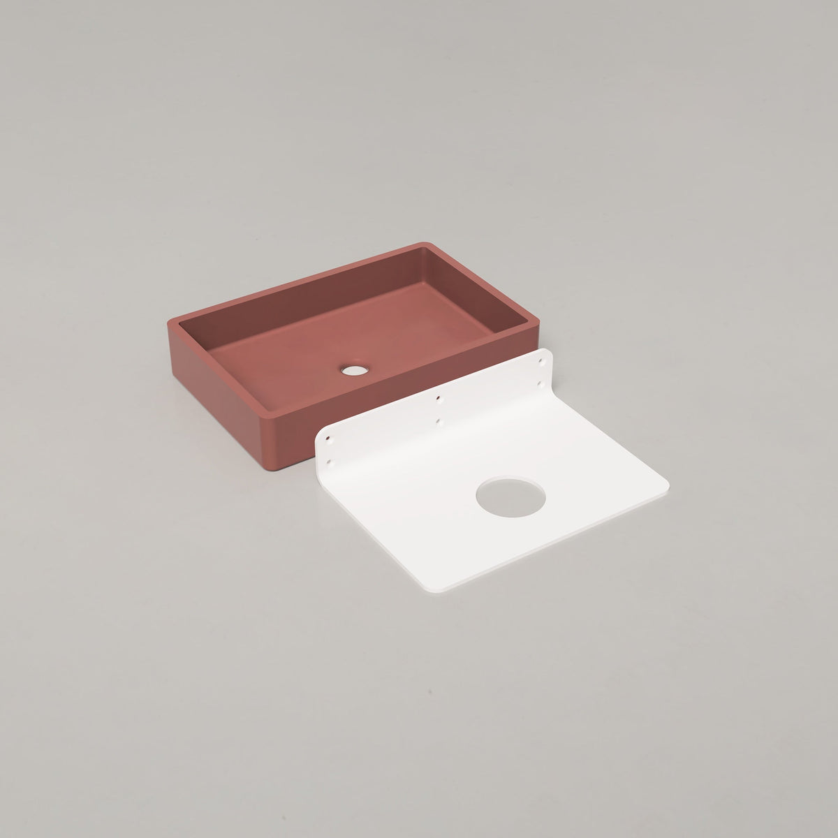 Nood Co Vesl Rectangle Concrete Basin in Musk | Nood Co