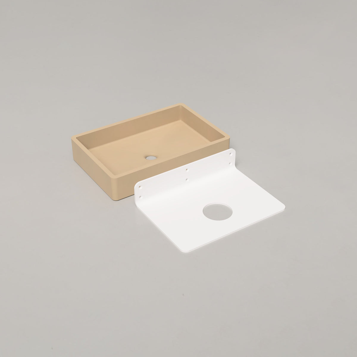Nood Co Vesl Rectangle Concrete Basin in Sand | Nood Co
