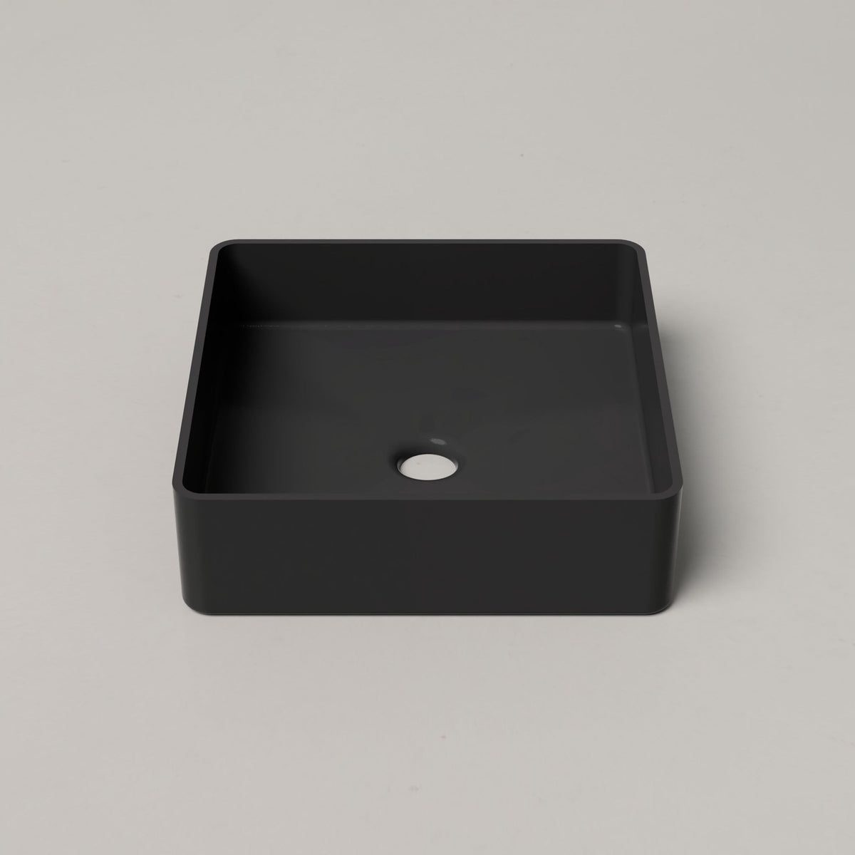 Nood Co Vesl Square Concrete Basin in Charcoal | Nood Co