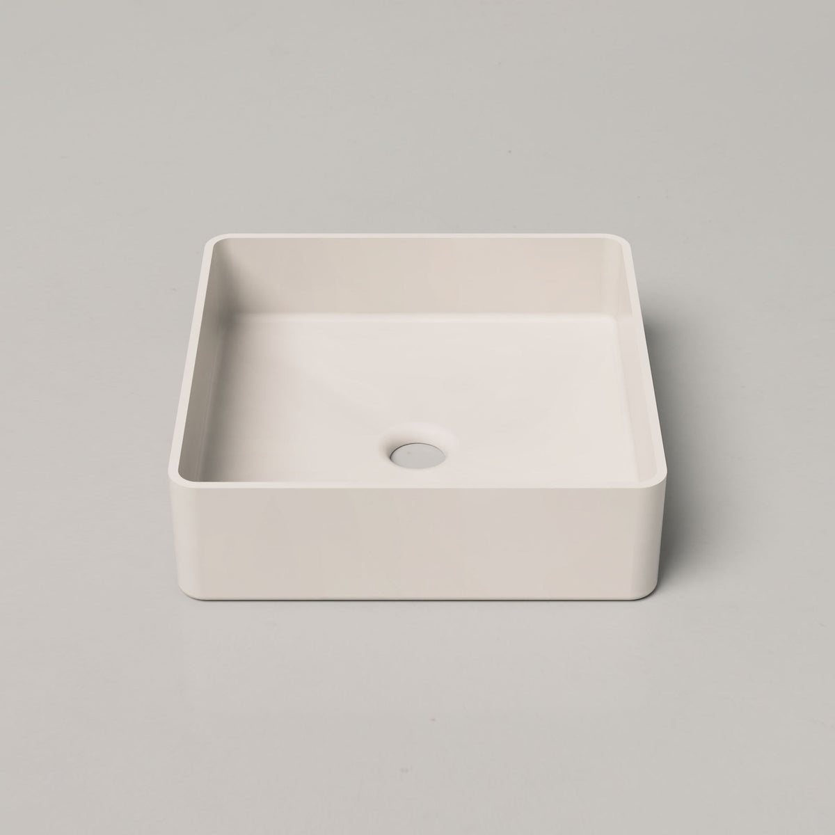 Nood Co Vesl Square Concrete Basin in Morning Mist | Nood Co