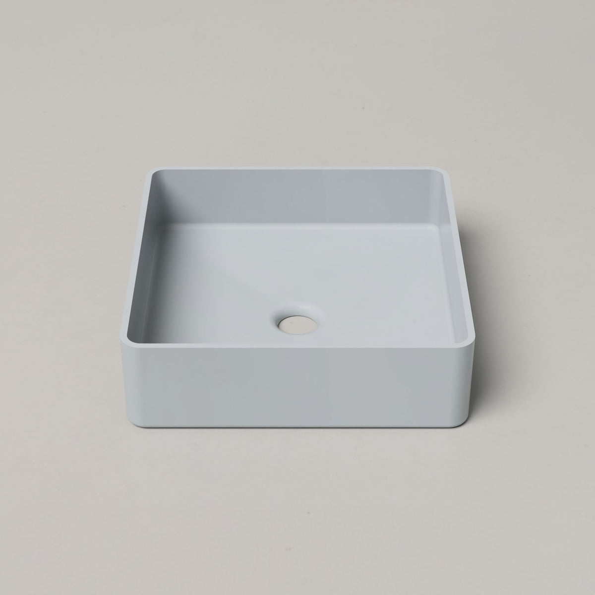 Nood Co Vesl Square Concrete Basin in Powder Blue | Nood Co