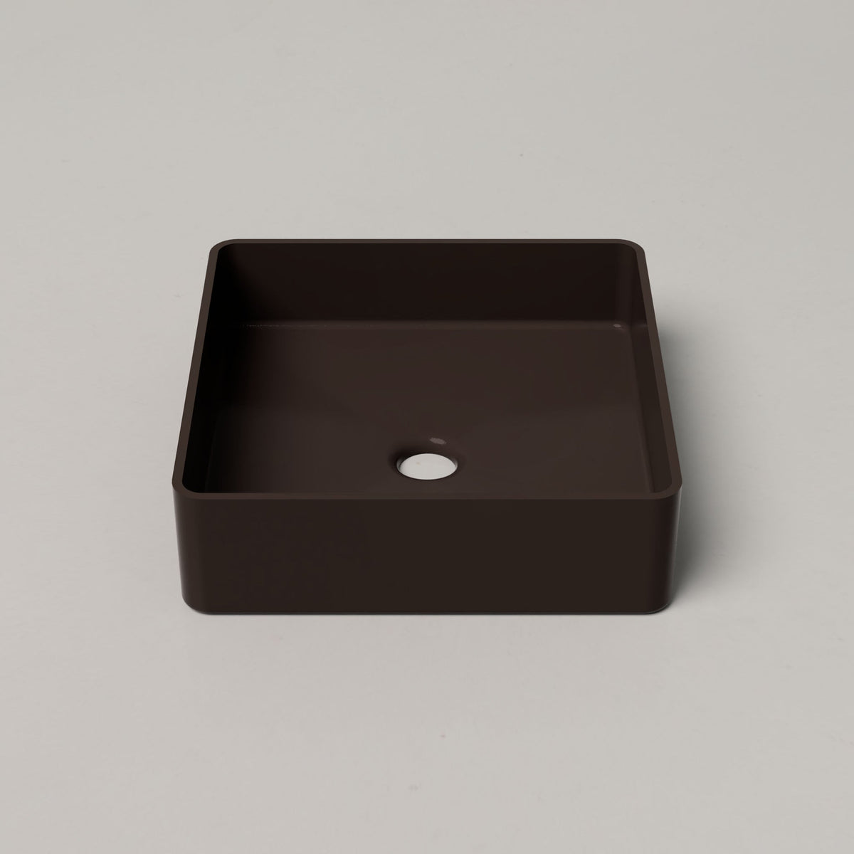 Nood Co Vesl Square Concrete Basin in Slate | Nood Co