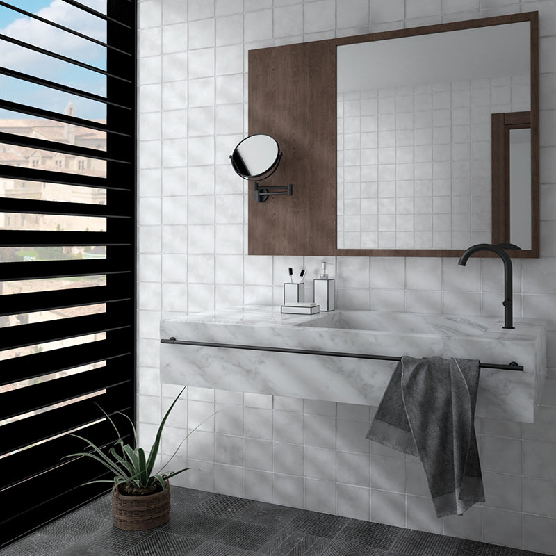 Vestige Spanish Subway & Square Wall Tile in Gesso & White, Satin finish