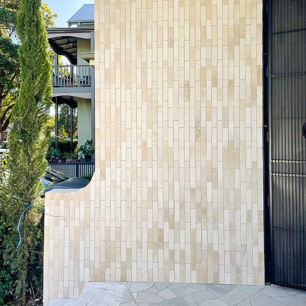 Stone Fingers Tumbled Subway Tile 50x200mm in Sirocco, Moulay, Negrona, Larache & Aosta